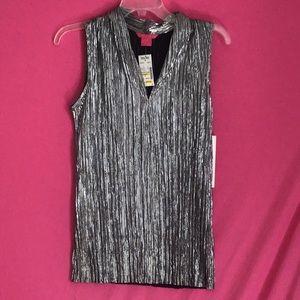 Sleeveless Pewter Top